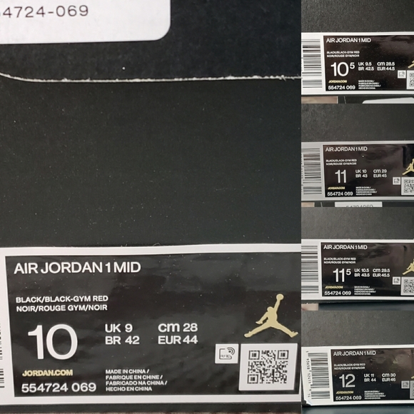 Nike Air Jordan 1 Mid Chicago Black Toe 🆕️💥💥 - Picture 4 of 8